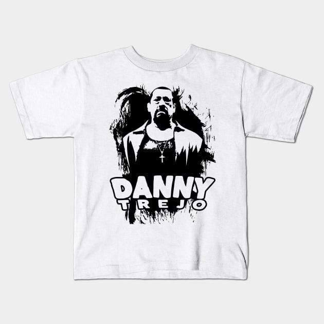 Danny Trejo Digital illustration design Kids T-Shirt by Color-Lab